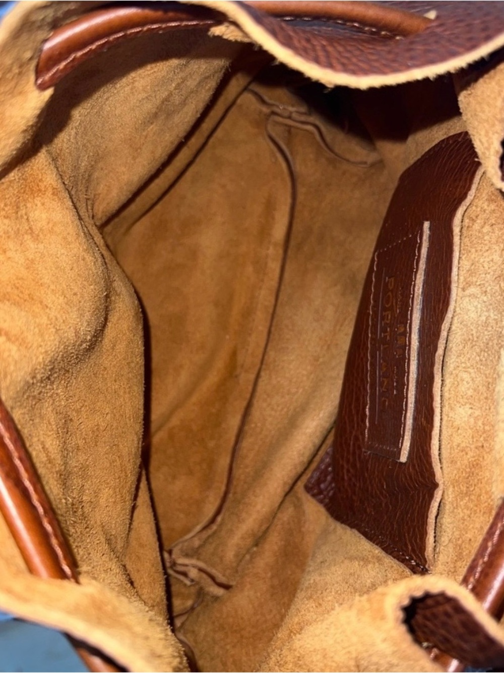 Portland Leather Large Bucket Bag In Nutmeg - Picture 14 of 14